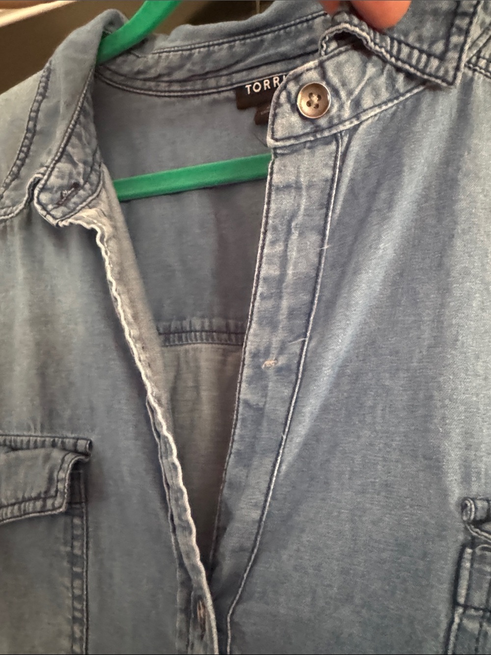 torrid Button Down Denim Shirt - Picture 3 of 8
